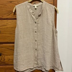 EUC 100% linen Eileen Fisher tank